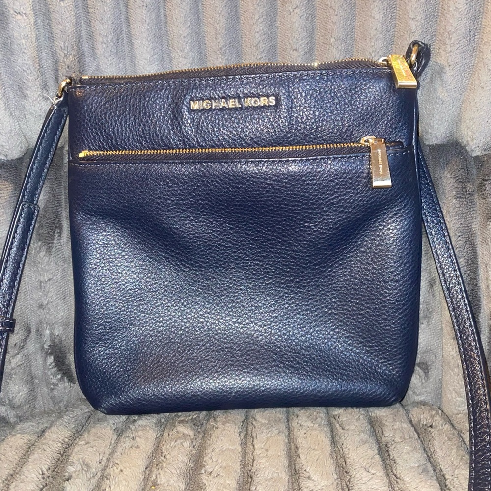 Michael Kors navy blue crossbody purse